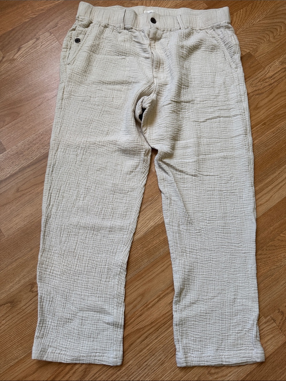 UpWest Cream Textured Jogger Women’s Pants, size Large